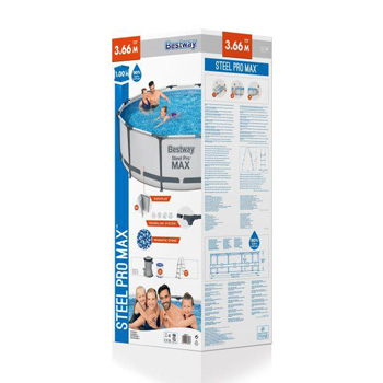 Bestway bazen Steel Pro MAX™ sa čeličnom konstrukcijom sa filter pumpom i merdevinama 366x100cm 56418-3