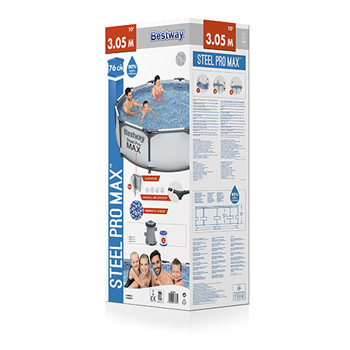 Bestway bazen Steel Pro MAX™ sa čeličnom konstrukcijom sa filter pumpom 305x76cm 56408-3