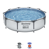 Bestway bazen Steel Pro MAX™ sa čeličnom konstrukcijom sa filter pumpom 305x76cm 56408