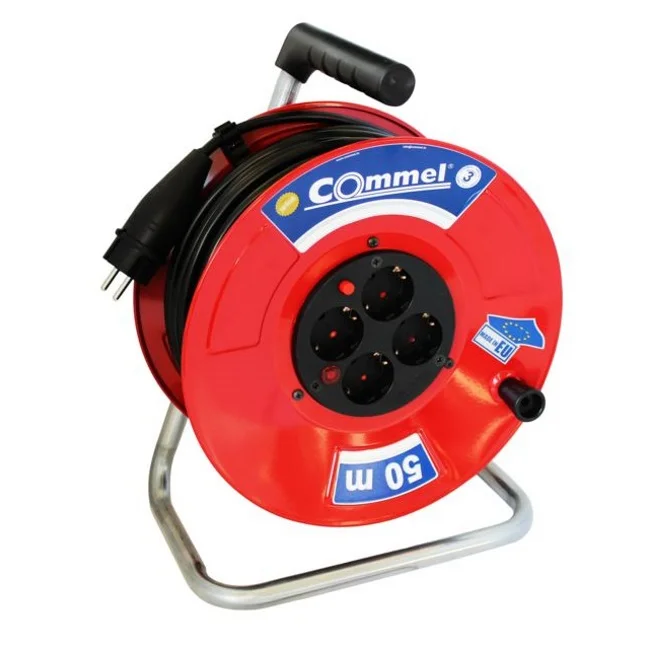 Kabl sa motalicom na metalnom bubnju 280mm monofazni 40m Commel C0931 Kabl sa motalicom na metalnom bubnju 280mm monofazni 40m Commel C0931