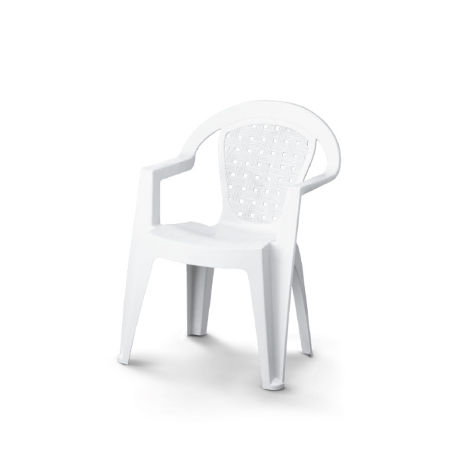 Norma plastična baštenska stolica bela-1