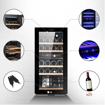 Adler frižider za vino 24 flaše 60L  AD8080-1