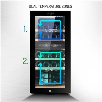 Adler frižider za vino 24 flaše 60L  AD8080-3