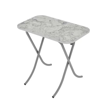Alesta sklopivi sto 70x100 cm Beli mermer AL10030BM-1