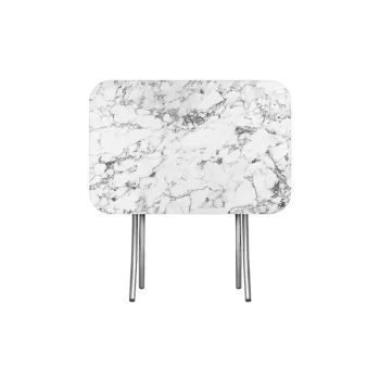 Alesta sklopivi sto 60x100 cm Beli mermer AL10028BM-2