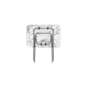 Alesta sklopivi sto 60x100 cm Beli mermer AL10028BM-3