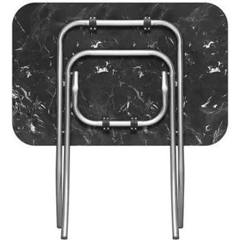 Alesta sklopivi sto 50x80 cm Crni mermer AL10025CM -3