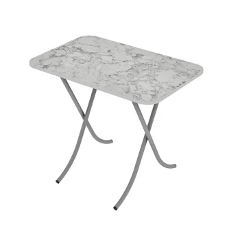 Alesta sklopivi sto 60x90 cm Beli mermer AL10027BM-1