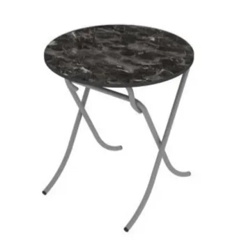 Alesta sklopivi sto okrugli 70Q Crni mermer AL10037CM