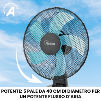 Ardes ventilator stoni 50W Crno plavi AR5ST40N-1