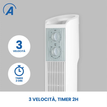 Ardes ventilator stubni 81cm Beli AR5T802-7