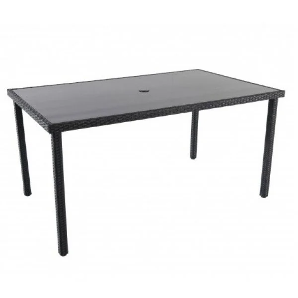 Atlantic baštenski sto od ratana crni 047007 Atlantic baštenski sto od ratana crni 047007