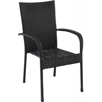 Avola baštenska stolica od ratana crna 047010