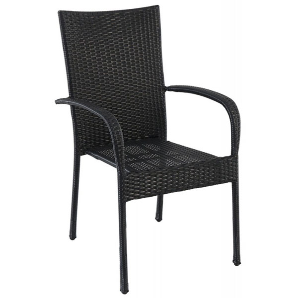 Avola baštenska stolica od ratana crna 047010-1