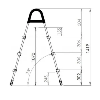 Azuro merdevine za bazen dvokrake sa 3 gazista do 1.1m-2 Azuro merdevine za bazen dvokrake sa 3 gazista do 1.1m-2