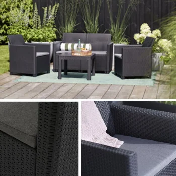 Baštenski set  Marie 2 seater grafit CU 252642-4