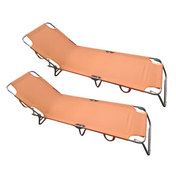 Baštenska sklopiva ležaljka - narandžasta 2 komada 712000n-2 Baštenska sklopiva ležaljka - narandžasta 2 komada 712000n-2