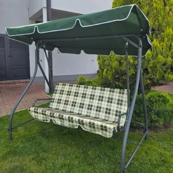 Ljuljaška trosed Zeleno bela 170x110x160 cm C1041-1 Ljuljaška trosed Zeleno bela 170x110x160 cm C1041-1