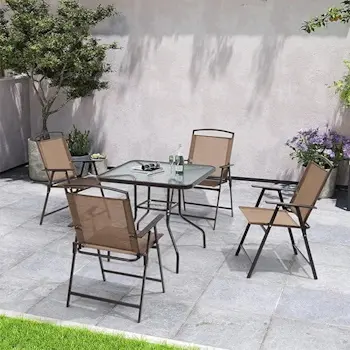 Baštenski set sto i sklopive stolice za 4 osobe kapućino Napoli Lemon 24-SA0123K Baštenski set sto i sklopive stolice za 4 osobe kapućino Napoli Lemon 24-SA0123K