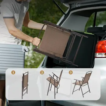 Baštenski set sto i sklopive stolice za 4 osobe kapućino Napoli Lemon 24-SA0123K-2 Baštenski set sto i sklopive stolice za 4 osobe kapućino Napoli Lemon 24-SA0123K-2