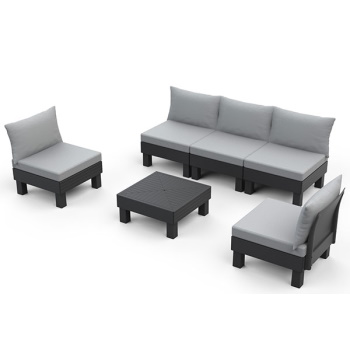 Baštenski set  Cantara trosed sa dve stolice i stočićem 5 seater grafit CU 257361-1