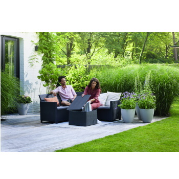 Baštenski set  Marie 5 seater sa box stolom grafit CU 256703-1