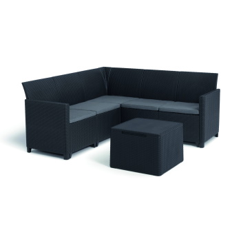 Baštenski set  Marie 5 seater sa box stolom grafit CU 256703-3