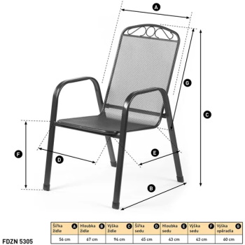 Fieldmann baštenska garnitura Mija sto + 4 stolice-2