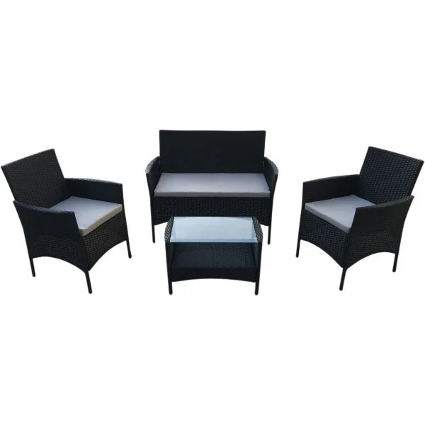 Baštenska garnitura od ratana - crvena 020228