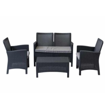 Baštenska garnitura Rattan 2 Graphite 9402A