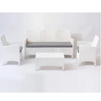 Baštenska garnitura Rattan 3 White 9403W Baštenska garnitura Rattan 3 White 9403W