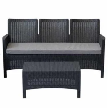 Baštenska garnitura Rattan 3 Graphite 9403A-1