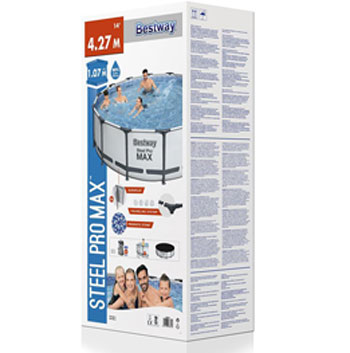 Bestway bazen Steel Pro MAX™ sa čeličnom konstrukcijom sa filter pumpom i merdevinama 427x107cm 56950