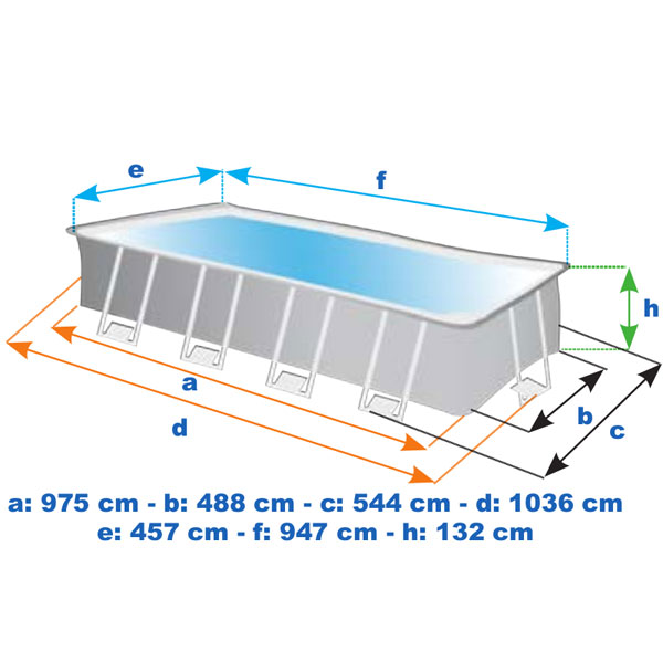 Intex bazen Ultra XTR Frame sa metalnom konstrukcijom 549 x 274 x 132 cm 26356 + Intex set za održavanje bazena 28002 -9