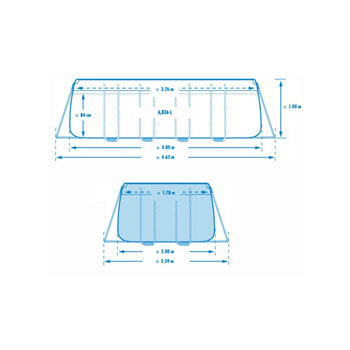 Intex bazen Prism Frame sa metalnom konstrukcijom 400 x 200 x 100 cm 26788