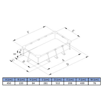 Intex bazen pravougaoni sa metalnom konstrukcijom 400x220x84 cm 