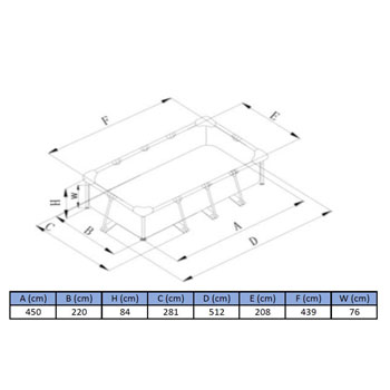 Intex bazen pravougaoni sa metalnom konstrukcijom 400x220x84 cm -2