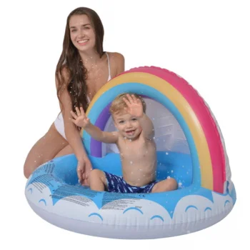 Bazen za bebe sa nadstrešnicom Rainbow 95x66cm 57155 Bazen za bebe sa nadstrešnicom Rainbow 95x66cm 57155
