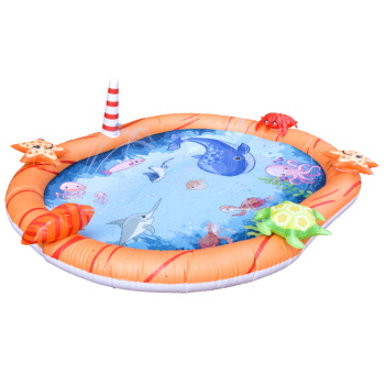 Bazen za decu sa jastucima za prskanje 152x115x25cm Sea Animal 51356
