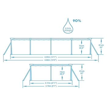 Bestway bazen Steel Pro sa čeličnom konstrukcijom 400x211x81cm 56405-2