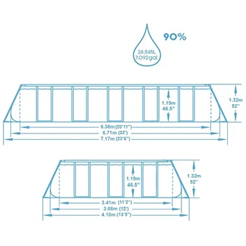 Bestway bazen Power Steel sa čeličnom konstrukcijom sa kompletnom opremom 671x366x132cm 56470-3