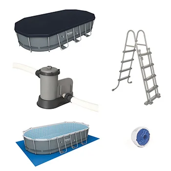 Bestway ovalni bazen Power Steel sa čeličnom konstrukcijom sa kompletnom opremom 549x274x122cm 56710-2 Bestway ovalni bazen Power Steel sa čeličnom konstrukcijom sa kompletnom opremom 549x274x122cm 56710-2