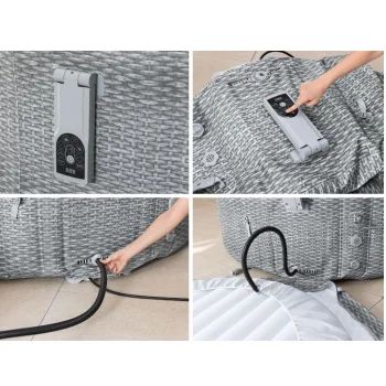 Bestway đakuzi Bali 1.96mx71cm sivi ratan 980l 6001N-3