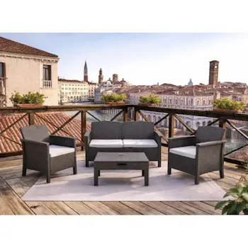 Bica baštenski set Rialto 2 siva BR2G-1