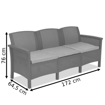 Bica baštenska garnitura Venezia 3 Graphite -8