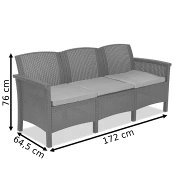 Bica baštenska garnitura Venezia 3 Graphite -8
