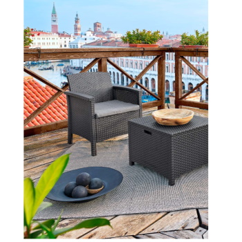 Bica baštenska garnitura Venezia Terrace Graphite -2
