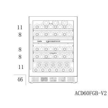 Cavin ugradna vinska vitrina potpultna Arctic collection 60 ACD60FGB-8 Cavin ugradna vinska vitrina potpultna Arctic collection 60 ACD60FGB-8