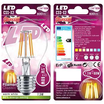 Colossus filament led sijalica E27 CSS-X2 