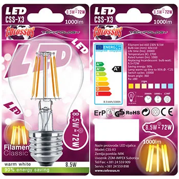 Colossus filament led sijalica E27 CSS-X3 Colossus filament led sijalica E27 CSS-X3